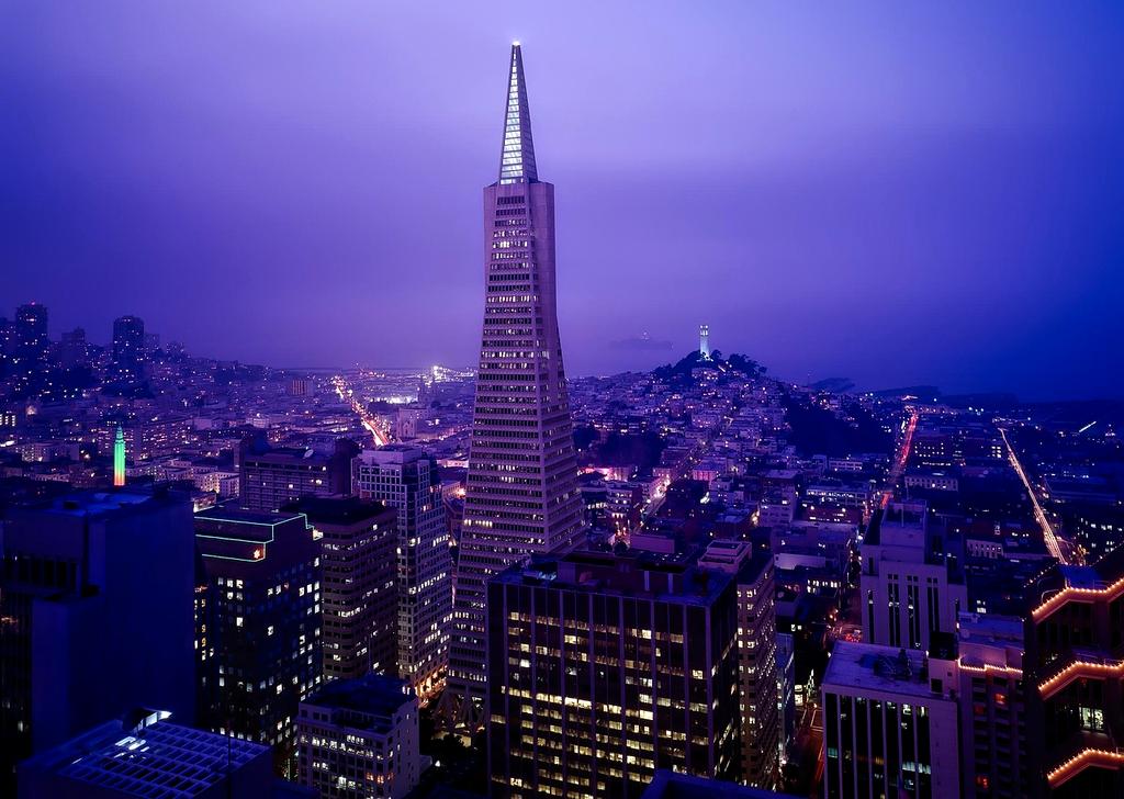 Contact support team illustration with city skyline background